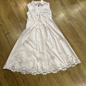 Elie Tahari Pink Sleeveless Polo Collar Sundress